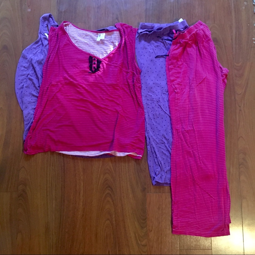 Lot of 2 pairs of nursing pajamas XL